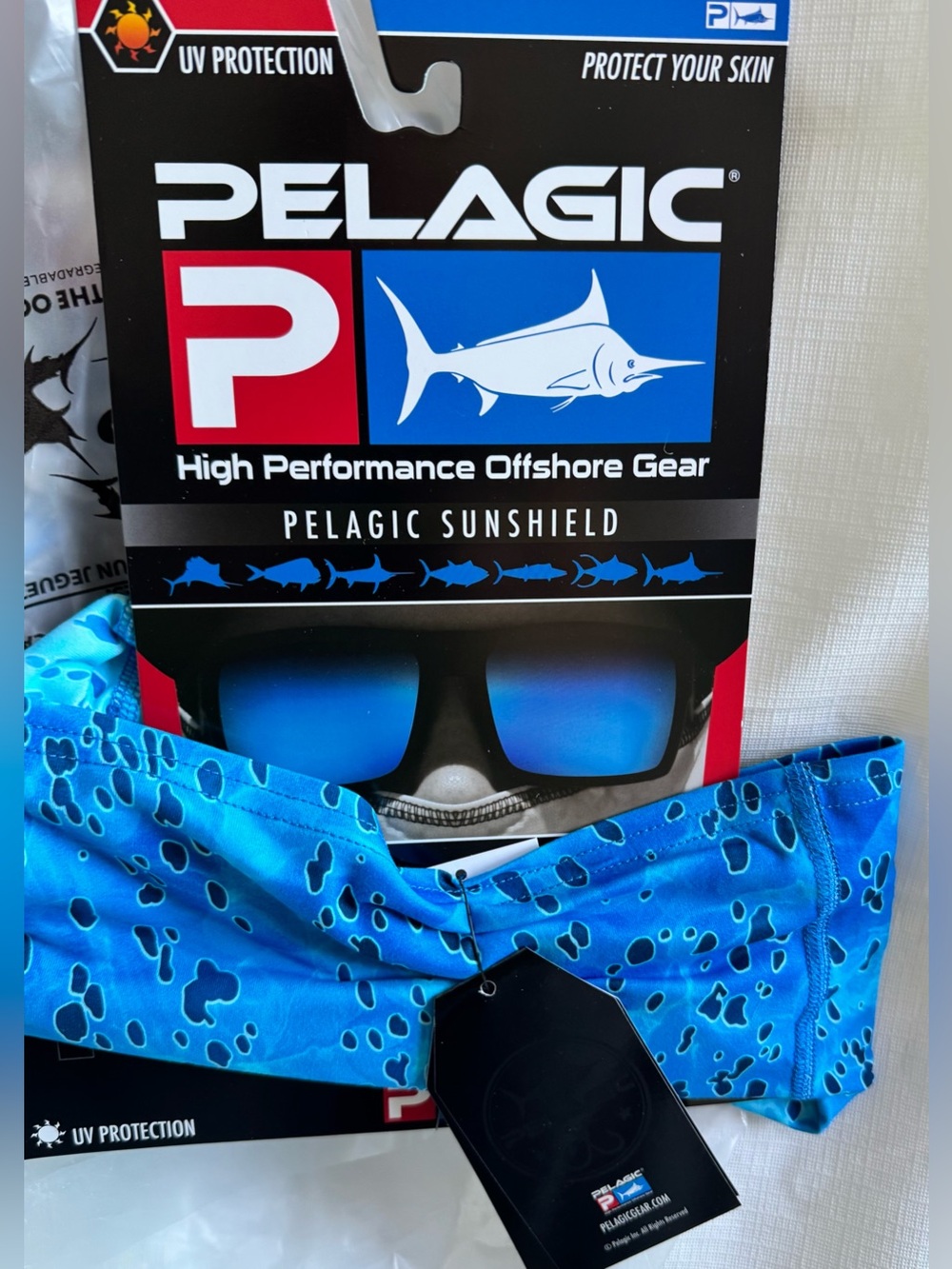 Pelagic Sunshield Gaiter Neck to FullHead UV Protection Blue Fishing Boating NEW